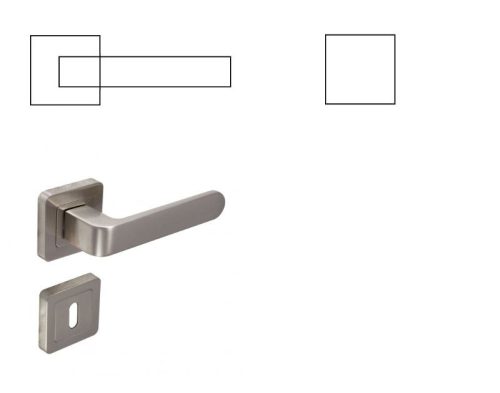 Quadratischer PZ Knopf/Knopf mit satinierter Chromoberfläche von Rico