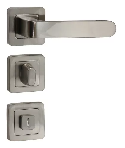 Tosca Rozeta patrata WC suprafata crom satinat