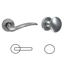   Kyra Mirage BB Knopf/Türknauf mit italienischer satinierter Chromoberfläche