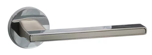 Rozetă Alpha Rundă Suprafață din crom satinat Numai mâner pe rozeta superioară