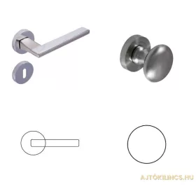   Alpha Kreis PZ Knopf/Türknauf mit satinierter Chromoberfläche