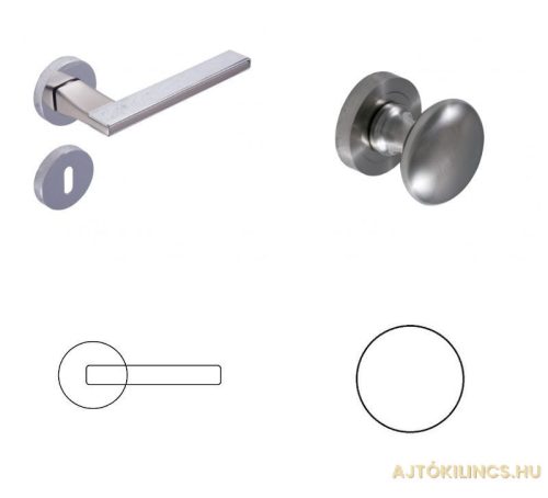 Alpha Satin chrome surface PZ Button/Handle