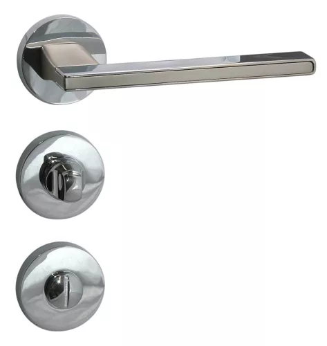 WC cu suprafață din crom satinat Alpha Rozetă rotundă