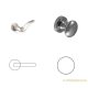 Addict Satin chrome surface WC Button/Handle