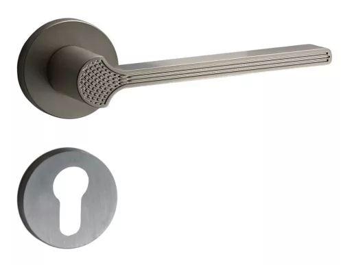 Rozeta rotunda Art Deco "G03" Suprafata crom satinat PZ