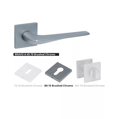 BUSSARE CLASSIC Garnitură pătrată Bravo A-45-70 Suprafață crom satinat PZ
