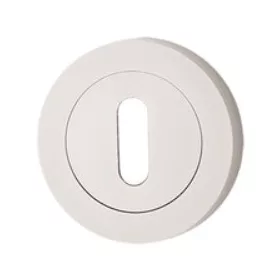   Runde Rosette (Gréta) BB Schlossabdeckung mit satinierter Chromoberfläche von unten nach oben