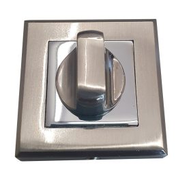   Rozeta kwadratowa (Star Trend Kvantum Daniella Maffia) Satynowa chromowana powierzchnia Dolna górna pokrywa WC