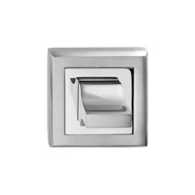   Quadratische (Stil alter Trend) WC Abdeckung unten/oben mit satinierter Chromoberfläche