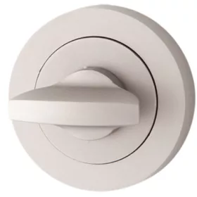   Runde Rosette (Gréta) WC Abdeckung unten/oben mit satinierter Chromoberfläche