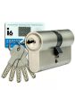 Titan I6 Safety Clutch and Anti-Break Cylinder Lock Inser 10/40 Satin Chrome Surface (5 Keys)