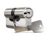 Titan K5 Cylinder lock insert 30/35 Satin Chrome Surface (5 Keys + Card)