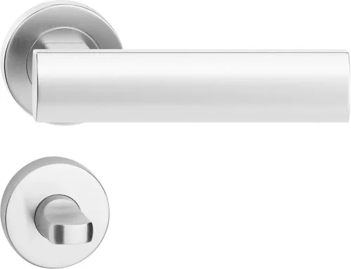 AGATE ajtókilincs kerek rozettás rozsdamentes acél WC