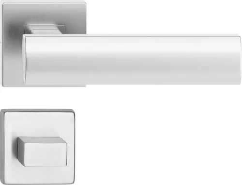 AGATE ajtóajtókilincs négyzet alakú rozettás rozsdamentes acél WC