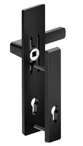 ATLAS külső ajtókilincs és lemez 72 mm-es rozsdamentes acél kilincs + vékony lemez - 82 mm-es ajtókh