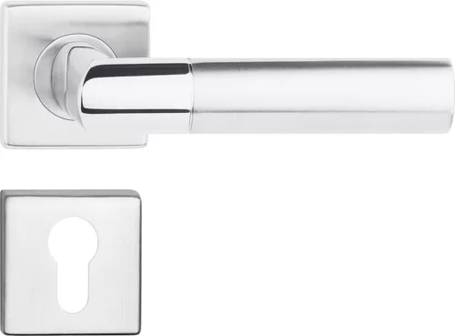 BOLD ajtóajtókilincs szögletes rozettás rozsdamentes acél PZ