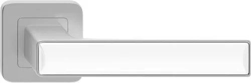 DECO ajtókilincs kerek rozettás szatén nikkel + fényes fehér PZ