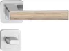 DECO ajtókilincs kerek rozettás szatén nikkel + sonoma tölgy WC