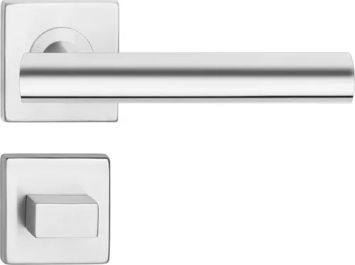 ELEKTRA ajtóajtókilincs négyzet alakú rozettás rozsdamentes acél WC