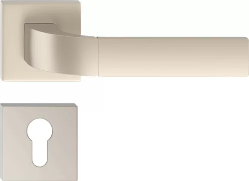 FOKS ajtókilincs szögletes rozettás K - szín: nikkel szatén bársony PZ