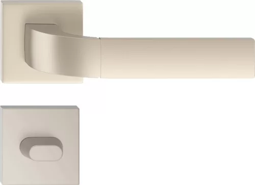 FOKS ajtókilincs szögletes rozettás K - szín: nikkel szatén bársony WC