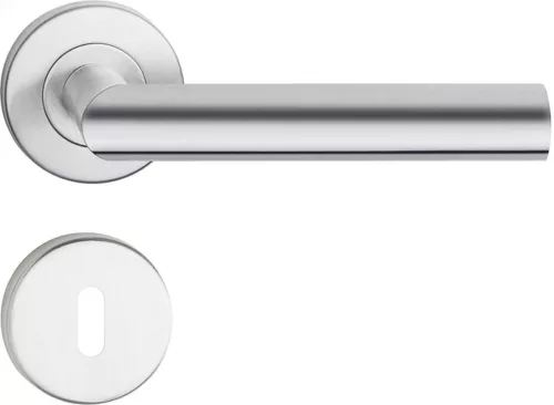 LEDA ajtókilincs kerek rozettás rozsdamentes acél BB