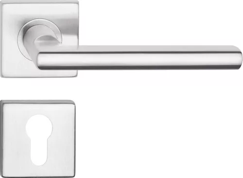 METRO ajtóajtókilincs négyzet alakú rozettás rozsdamentes acél PZ