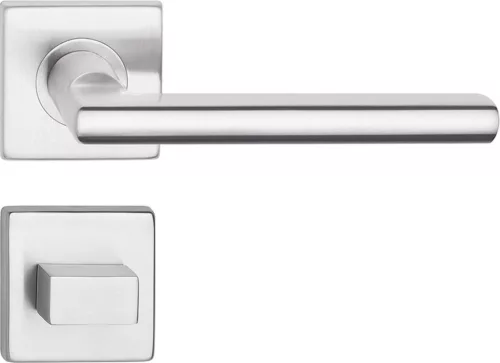 METRO ajtóajtókilincs négyzet alakú rozettás rozsdamentes acél WC