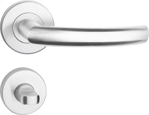 PROXIMA ajtókilincs kerek rozettás rozsdamentes acél WC