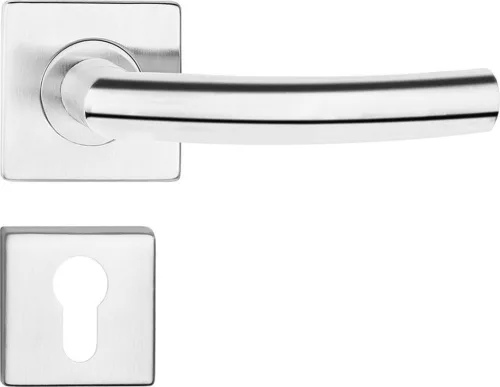 PROXIMA ajtókilincs szögletes rozettás rozsdamentes acél PZ