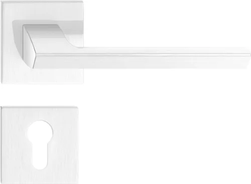 QUANTA nyél szögletes K rozettás - FIT rozettás 6mm szálcsiszolt nikkel PZ