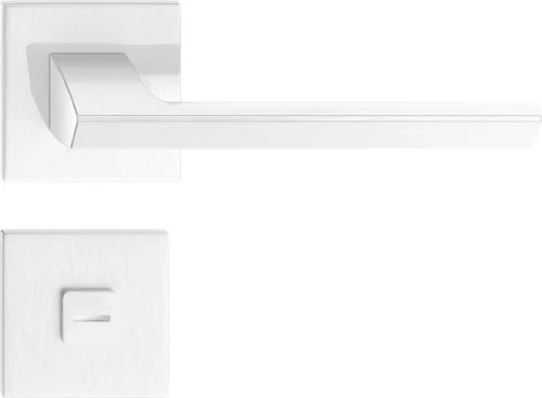 QUANTA nyél szögletes K rozettás - FIT rozettás 6mm szálcsiszolt nikkel WC