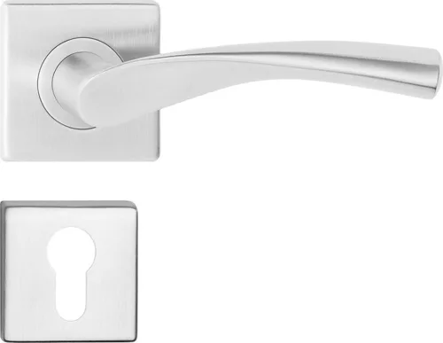 ROMA ajtóajtókilincs szögletes rozettás rozsdamentes acél PZ