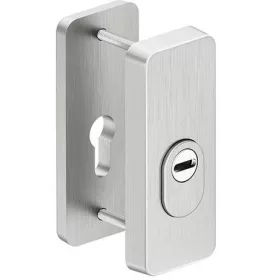   ATLAS kilincshez való kültéri ajtófedél rozsdamentes acél 46 mm-es ajtókhoz Cilindervédővel kicsi