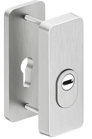 ATLAS kilincshez való kültéri ajtófedél rozsdamentes acél 56 mm-es ajtókhoz Cilindervédővel kicsi