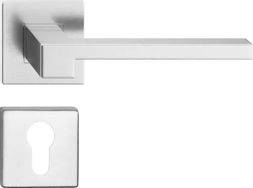SAPHIRE ajtóajtókilincs négyzet alakú rozettás rozsdamentes acél PZ