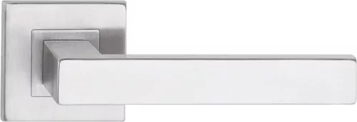 TOPAZ ajtóajtókilincs négyzet alakú rozettás rozsdamentes acél Csak kilincs felső rozettán