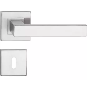   TOPAZ ajtóajtókilincs négyzet alakú rozettás rozsdamentes acél BB