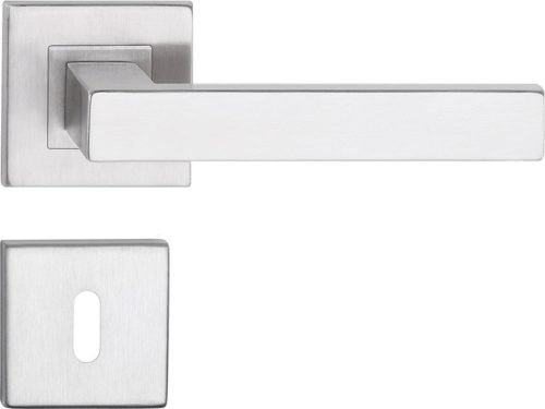 TOPAZ ajtóajtókilincs négyzet alakú rozettás rozsdamentes acél BB