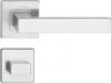 TOPAZ ajtóajtókilincs négyzet alakú rozettás rozsdamentes acél WC