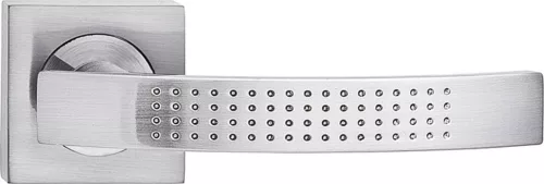 ASTRA ajtóajtókilincs szögletes rozettás szálcsiszolt nikkel Csak kilincs felső rozettán