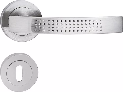 ASTRA ajtókilincs kerek rozettás szálcsiszolt nikkel BB