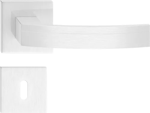 BARCELONA ajtókilincs szögletes K-rozettás szálcsiszolt nikkel BB