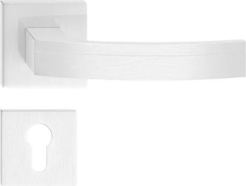 BARCELONA ajtókilincs szögletes K-rozettás szálcsiszolt nikkel PZ