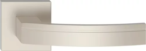 BARCELONA ajtókilincs szögletes K-rozettás nikkel szatén Csak kilincs felső rozettán