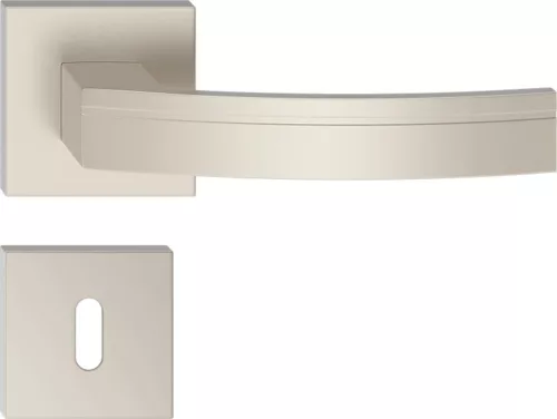 BARCELONA ajtókilincs szögletes K-rozettás nikkel szatén BB