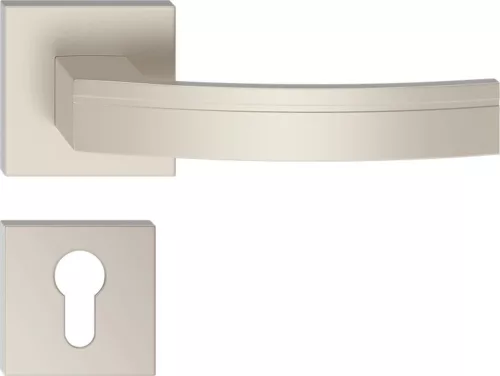 BARCELONA ajtókilincs szögletes K-rozettás nikkel szatén PZ