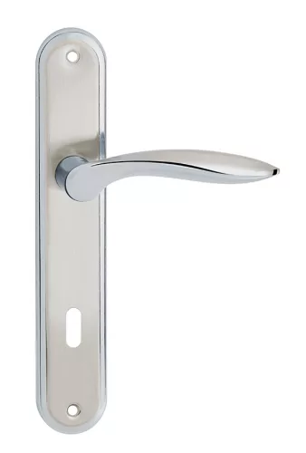 BLANKA pajzsos ajtókilincs szatén króm 90 mm BB