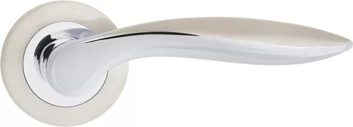 BLANKA ajtóajtókilincs kerek rozettás szatén króm Csak kilincs felső rozettán