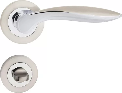 BLANKA ajtóajtókilincs kerek rozettás szatén króm WC